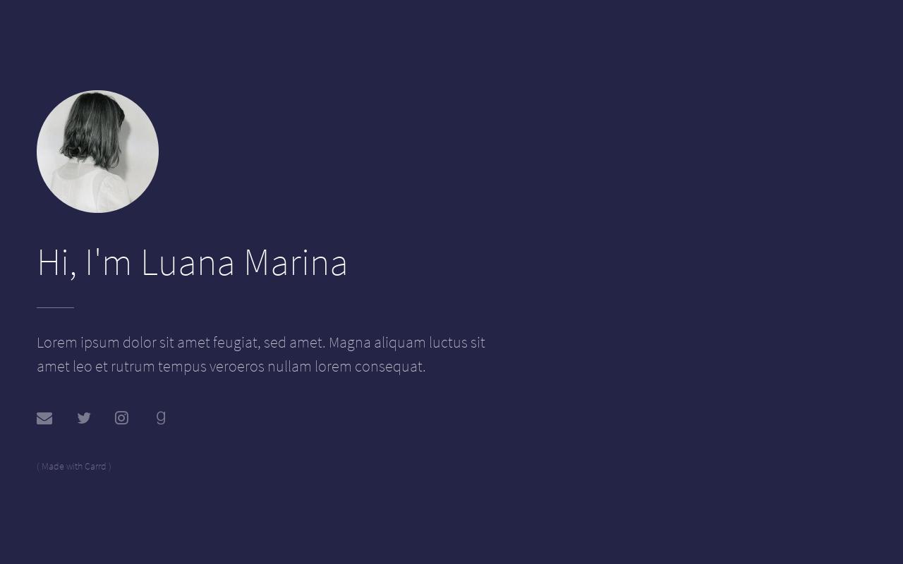 Carrd profile picture for @luana